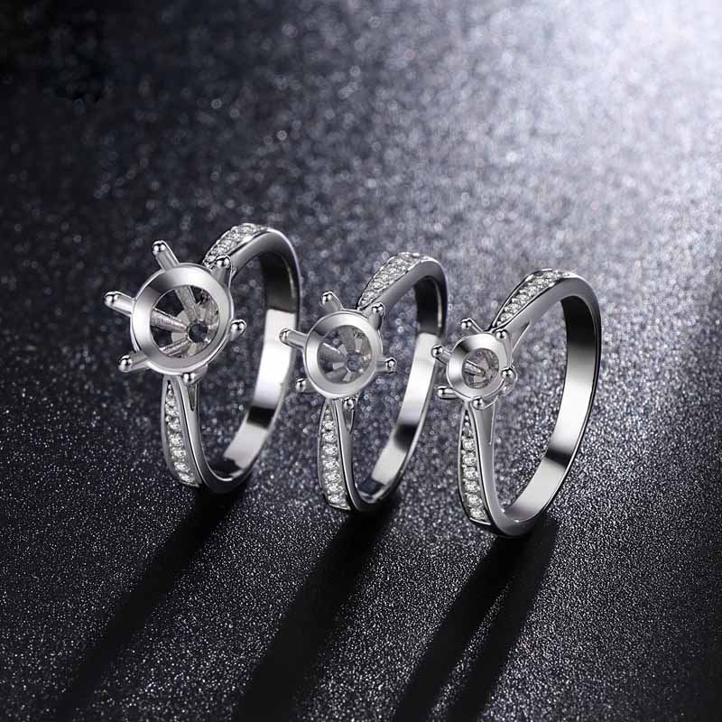 Classic Facets High-Carbon CZ Moissanite 925 Sterling Silver Ring